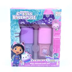 GABBYS DOLLHOUSE NAIL POLISH GIFT SET 2 X WATER BASED NAIL POLISH 12mL NAIL FILE