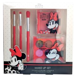 MICKEY AND MINNIE MOUSE BATH AND BODY RANGE MAKE UP SET 3 x MAKE UP BRUSHES 6g BLUSH 7.2g EYESHADOW PALETTE