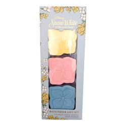 SNOW WHITE BATH FIZZER SET  (Flower shaped bath fizzers 3 x 60g)