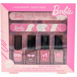 BARBIE MUMMY AND ME RANGE NAIL PAMPER SET 2 X 12mL WATER-BASED NAIL POLISH 2 X 12mL ALCOHOL BASED NAIL POLISH & 2 X NAIL FILES