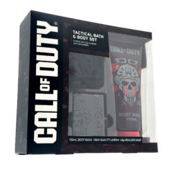 CALL OF DUTY TACTICAL BATH & BODY SET BODY WASH 150ML MOULDED SOAP 65G LOOFA