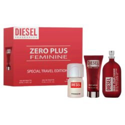 DIESEL ZERO PLUS LADIES 3PC SET - EDT 75ML + BODY LOTION 100ML + EDT 30ML