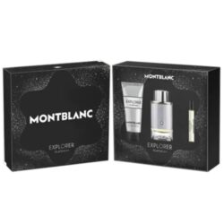 MONT BLANC EXPLORER PLATINUM 3PC SET - EDP 100ML + EDP TRAVEL SPRAY 7.5ML + SHOWER GEL 100ML