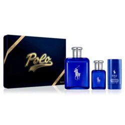 RALPH LAUREN POLO BLUE 3PC MEN GIFT SET - 125ML EDT + 35ML EDT + 75G DEODORANT