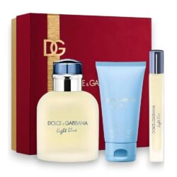 DOLCE & GABBANA LIGHT BLUE (M) 3PC SET - EDT 125ML + SHOWER GEL 50ML + TRAVEL SPRAY 10ML
