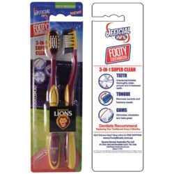 AFL TOOTHBRUSH BRISBANE 2 PACK