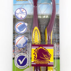 NRL - 2PK- BRISBANE BRONCOS  TOOTHBRUSHES