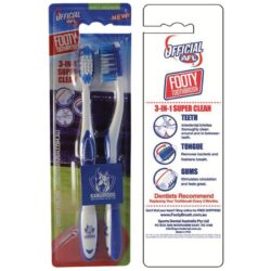 AFL TOOTHBRUSH NORTH MELBOURNE 2 PACK