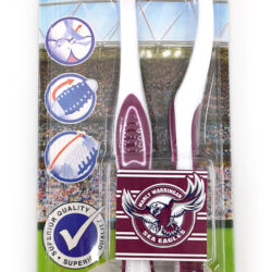 NRL - 2PK -MANLY WARRINGAH SEA EAGLES TOOTHBRUSHES