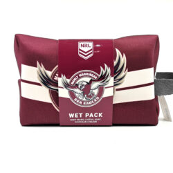 NRL TOILETRIES BAG GIFT SET MANLY SEA EAGLES 150ML BODY WASH