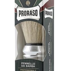 PRORASO LARGE BOAR PURE BRISTOL SHAVING BRUSHES WITH CHROME HANDLE